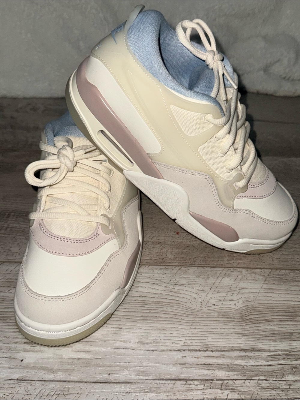 Air Jordan 4 RM Easter Size 5Y Sail Light Armory Blue Pink Sneakers With Box